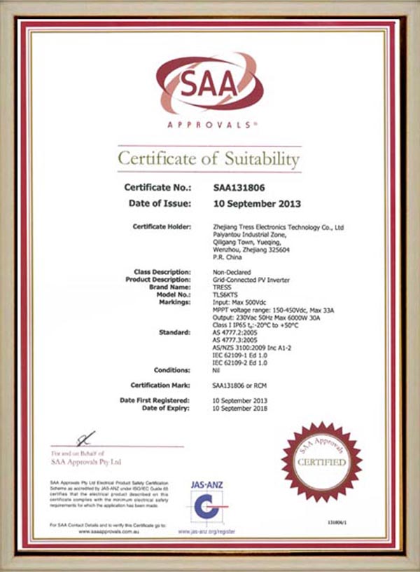 SAA131806 (IEC62109)